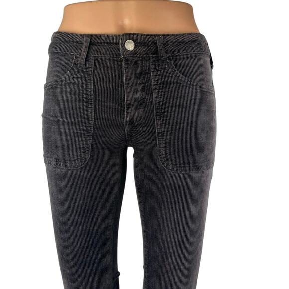 Urban Outfitters The Icon Black Corduroy Low Rise Flared Bootcut Pants Sz 24 - Picture 4 of 6